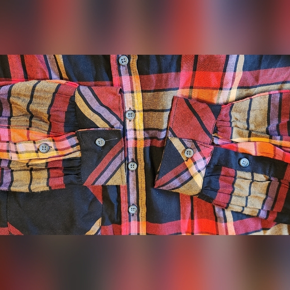 Sanctuary Women's Multicolor Plaid Collared The Cabin Button Up Shirt Size M - Picture 13 of 15